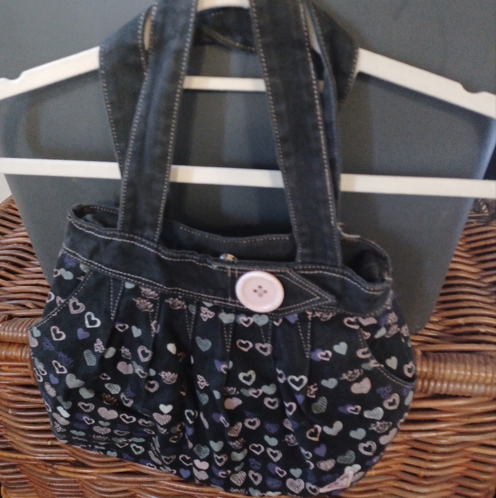 Vintage Roxy Handbag with Multicolored hearts